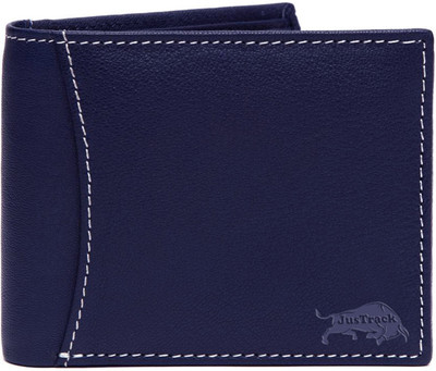 

JusTrack Men Blue Genuine Leather Wallet(6 Card Slots), Bule