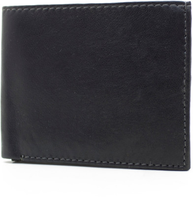 

Nietz Men Black Genuine Leather Wallet(9 Card Slots)