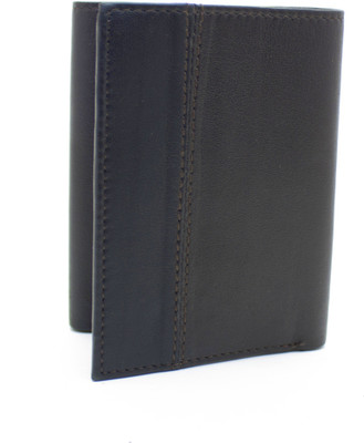 

DELMA Men Black Genuine Leather Wallet(4 Card Slots)