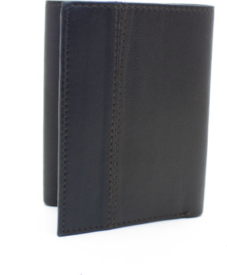

DELMA Men Black Genuine Leather Wallet(4 Card Slots)