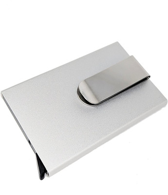 

House of Quirk Men Silver Plastic Wallet(5 Card Slots)