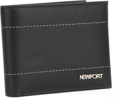 

Newport Men Black Genuine Leather Wallet(3 Card Slots)