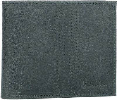 

Newport Men Grey Genuine Leather Wallet(4 Card Slots), Black