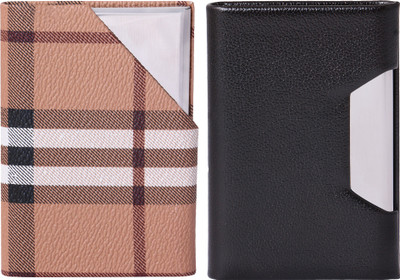 

MASU Men Black, Multicolor Artificial Leather Card Holder(1 Card Slot), Black;multi-colour