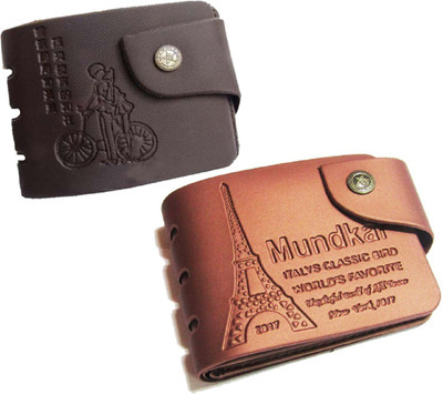 

Peacock Mundkar Men Tan, Black Fabric Wallet(5 Card Slots), Black;tan
