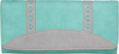 

Butterflies Women Casual Green, Grey Artificial Leather Wallet(3 Card Slots), Grey;light green