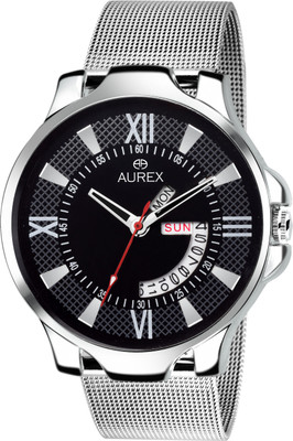 

AUREX AX-GR129-BKC Black Dial Day And Date Functioning Watch - For Men