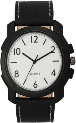 

Style Keepers SKWATW050013VOLGA White Analogue Dial And Black Leather Belt Watch - For Boys