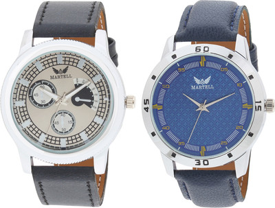 

Martell Pack of 2 Doran Series Round Geniune Leather Strap Analog Sports/Stylish Watch -211712-311214 Doran Series Hybrid Watch - For Men