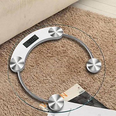 

Emmquor Round Glass Step-on Activation Weighing Scale(transparent)