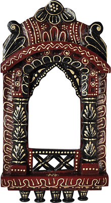 

Lal Haveli Decorative Photo Frame Showpiece Wooden Jharokha(41 cm x 23 cm Handcrafted)