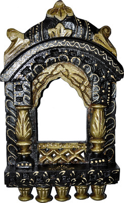 

Lal Haveli Wall Decor Showpiece Hanging Photo Frame Rajasthani Wooden Jharokha(30.48 cm x 18 cm Handcrafted)
