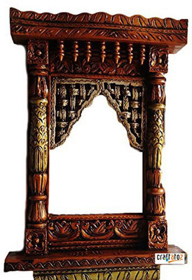 

Craftatoz Wooden Jharokha(60 cm x 38 cm Handcrafted)