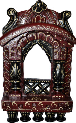 

Lal Haveli Rajasthani Home Decor Wall Showpiece Photo Frame Wooden Jharokha(25 cm x 15.24 cm Handcrafted)