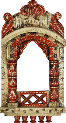 

Lal Haveli Decorative Photo Frame Wooden Jharokha(41 cm x 23 cm Handcrafted)