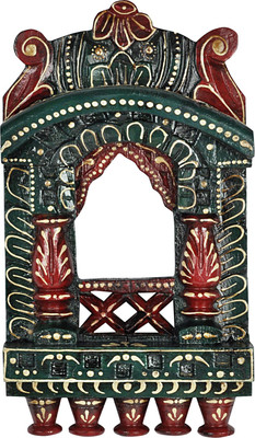 

Lal Haveli Decorative Photo Frame Wooden Jharokha(25 cm x 15.24 cm Handcrafted)