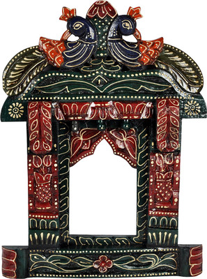 

Lal Haveli Ethnic Wall Décor Photo Frame Wooden Jharokha(43.18 cm x 30.48 cm Handcrafted)
