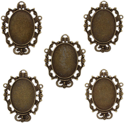 

Tootpado 5 PCs Embellishments Set Bronze Tone Flat Back - Mirror (CCAS15)