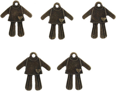 

Tootpado 5 PCs Embellishments Set Bronze Tone Flat Back - Dress With Heart (CCAS08)