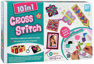 

HALO NATION 10 in 1 Cross Stitch art and Craft kit for Girls