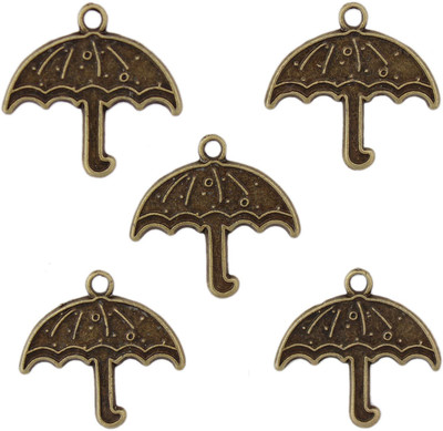 

Tootpado 5 PCs Embellishments Set Bronze Tone Flat Back - Umbrella (CCAS21)