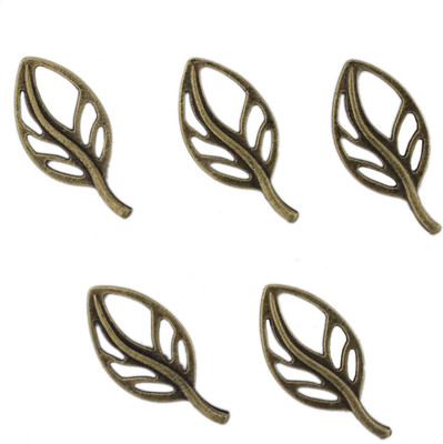 

Tootpado 5 PCs Embellishments Set Bronze Tone Flat Back - Leaf (CCAS07) - For Craft and Scrapbooking