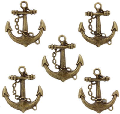 

Tootpado 5 PCs Embellishments Set Bronze Tone - Anchor (CCAS13)