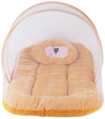 

BamBino Orange Mixed Cotton Mosquito Net ( 80 cm × 46 cm) Standard Crib(Fabric, Orange)