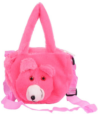 

Aliado Faux Fur Pink Coloured Zipper Closure Bag Plush Bag(Pink, 5 inch)