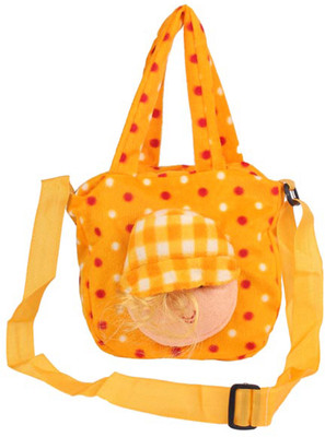 

Aliado Faux Fur Mustard Coloured Zipper Closure Sling Bag Plush Bag(Yellow, 5 inch)
