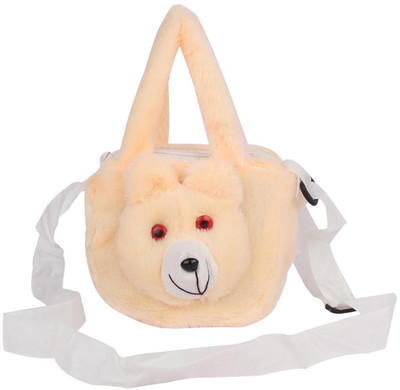 

Aliado Faux Fur Orange Coloured Zipper Closure Bag Plush Bag(Orange, 5 inch)