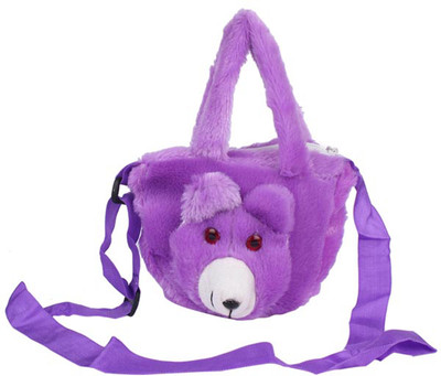 

Aliado Faux Fur Purple Coloured Zipper Closure Bag Plush Bag(Purple, 5 inch)