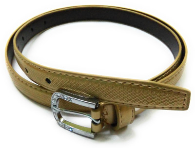 

HUNK Women Casual, Party, Formal, Evening Brown Artificial Leather Belt, Light brown