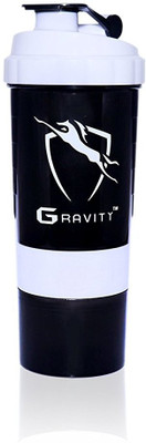 

GRAVITY 5 in 1 Sports 500 ml Shaker(Pack of 1, White)
