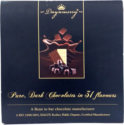 

Daynmerry "Daynmerry" Flavoured 65% Dark Chocolate - 40 gm- Pack of 16 Bars(Pack of 16, 640 g)