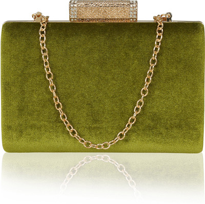 

Kleio Party Green Clutch