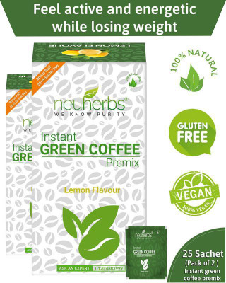 

Neuherbs Instant Green Coffee Premix with Lemon Flavour for Weight Management (20+5 Sachet) Instant Coffee 75 g (pack of 2) Instant Coffee(2 x 37.5 g, Green Coffee Flavoured)