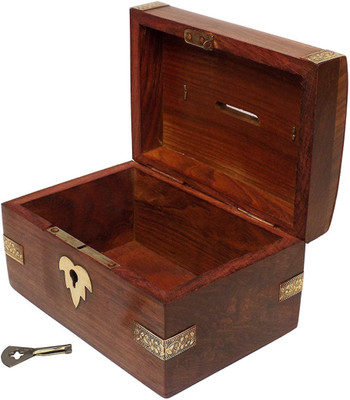 

Wood art store 20-CE53-BRXI Coin Bank(Brown)