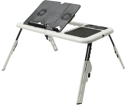 

Elegant Shopping Height Adjustable Foldable Multi-Function Portable Laptop Table Cooling Pad(White, Black)