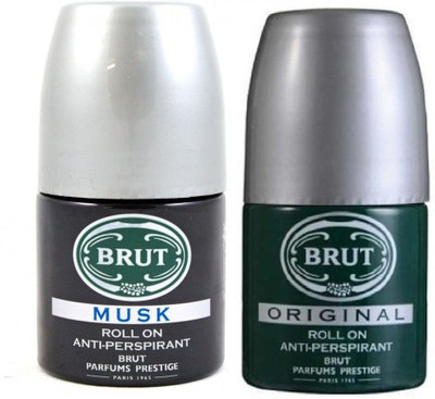 

Brut ORIGINAL AND MUSK Deodorant Roll-on - For Men(100 ml, Pack of 2)