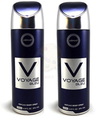 

Armaf VOYAGE BLEU Body Spray - For Men & Women(200 ml, Pack of 2)
