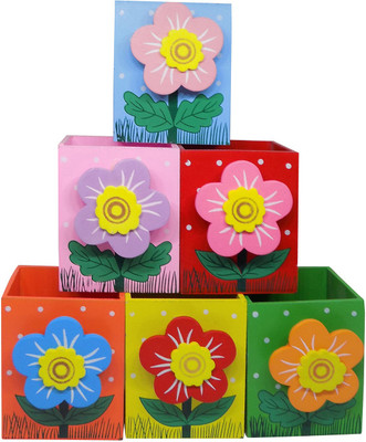 

Confidence 1 Compartments Wooden Pen Stand(Multicolor)