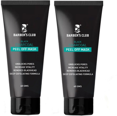 

Barber's Club Black Charcoal Peel off Mask - Ultimate Blackhead Remover - 60 gms pack of 2(120 g)