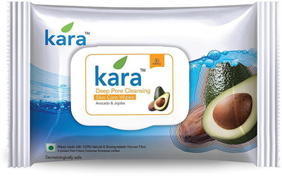 

Kara Face Wipes, Avocado and Jojoba (30 Pulls)(Pack of 30)