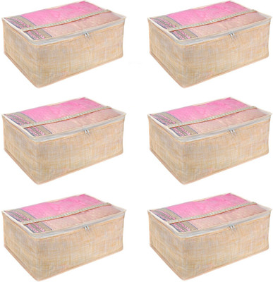 

BlushBees Non-Wooven Saree Cover Bags, 9 Inch Height, Pack of 6(Peach)