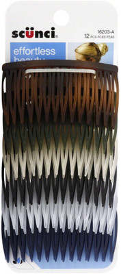 

Scunci Effortless Beauty Side Hair Combs, Assorted Colors, 12-Pcs