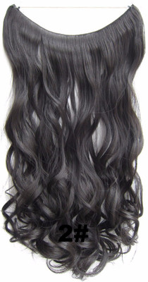 

Ritzkart Heat Resistant Secret Elasticity wire 20- 22 inch long Synthetic wavy Curly Extension Hair Extension