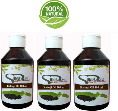 

shree dhanwantri ayurweda Kalonji Oil 300 ml [ 100ml+ 100ml 100ml , 3pack ( black seed oil 300 ml )] Hair Oil(300 ml)