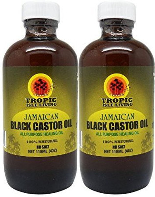 

Tropic Isle Living amaican Black Castor Oil 4oz Pack of 2 Hair Oil(118 ml)