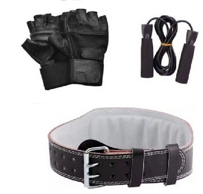 

Monika Sports gym belt + gym gloves + plastic skipping rope Gym & Fitness Kit